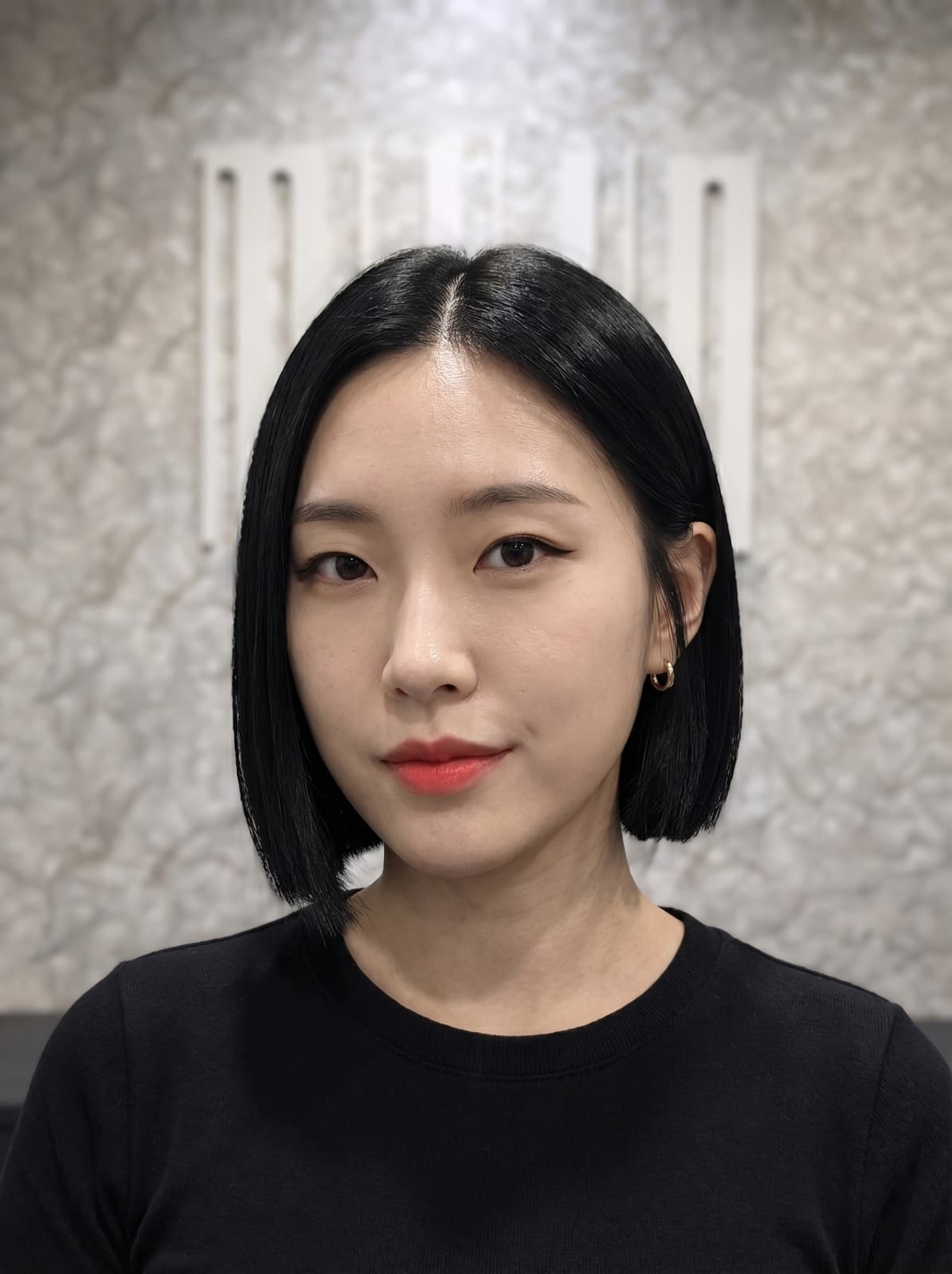 Ladies hairstyle sleek short bob